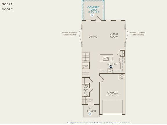 Byrnes 2-Story Floor Plan, Quick Move-In Home, Floor 1