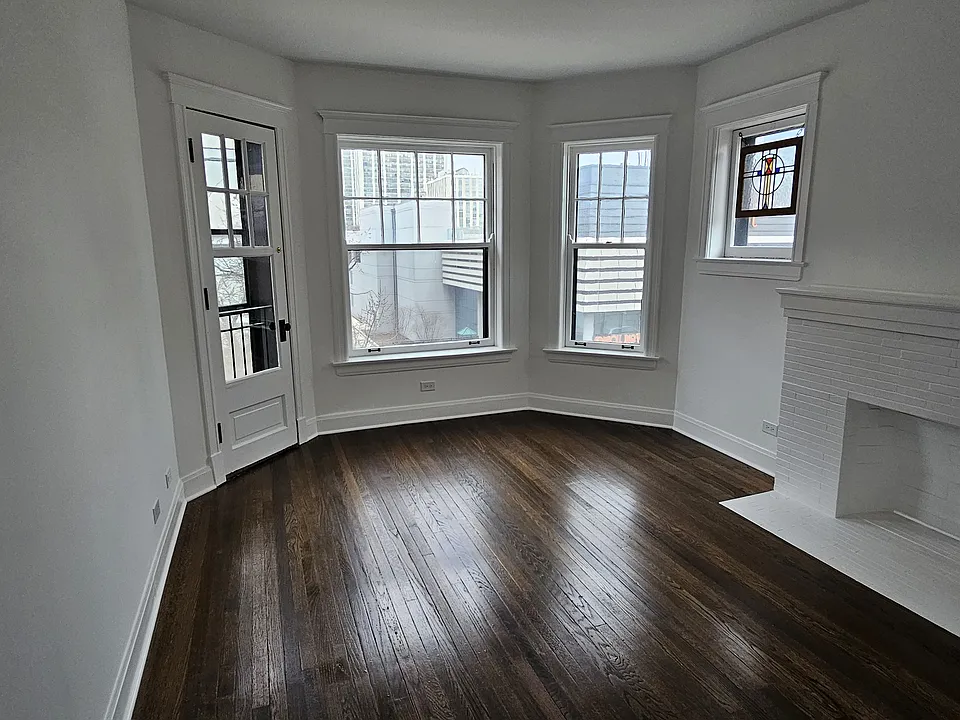 Living Room overlooking Monrtose Ave.