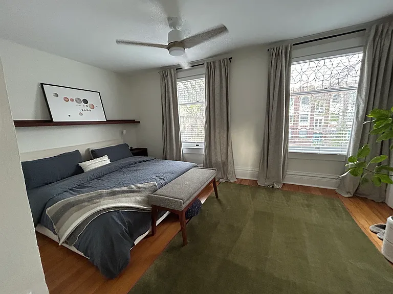 Master bedroom (shown with king bed)