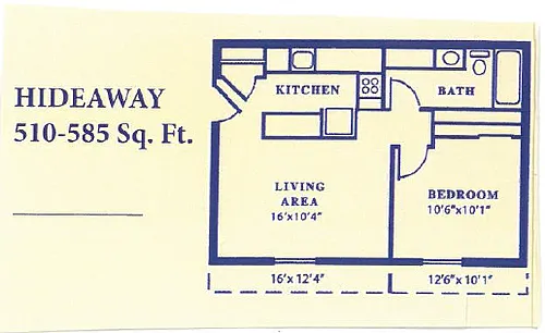 Floor plan Hideaway
