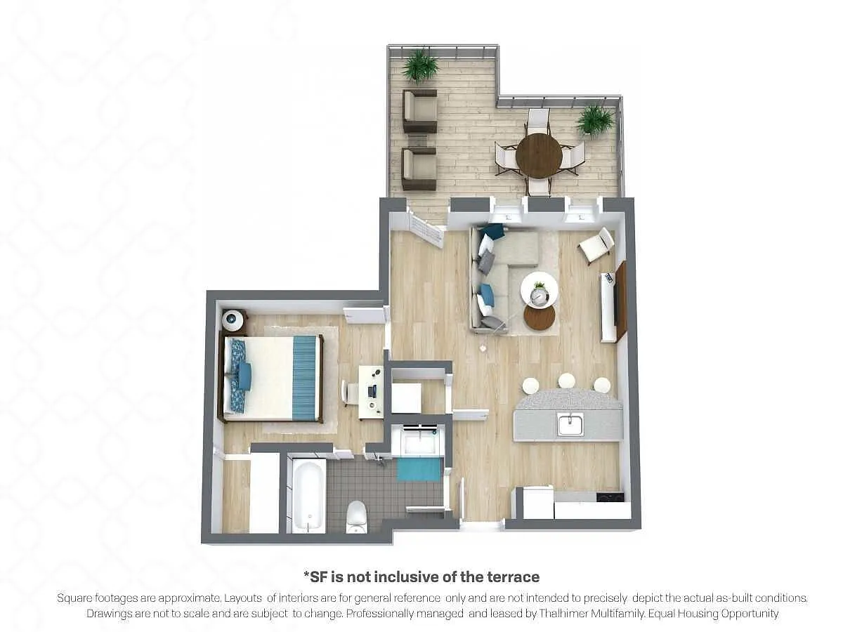 Floor plan Maury | +156 sqft Terrace