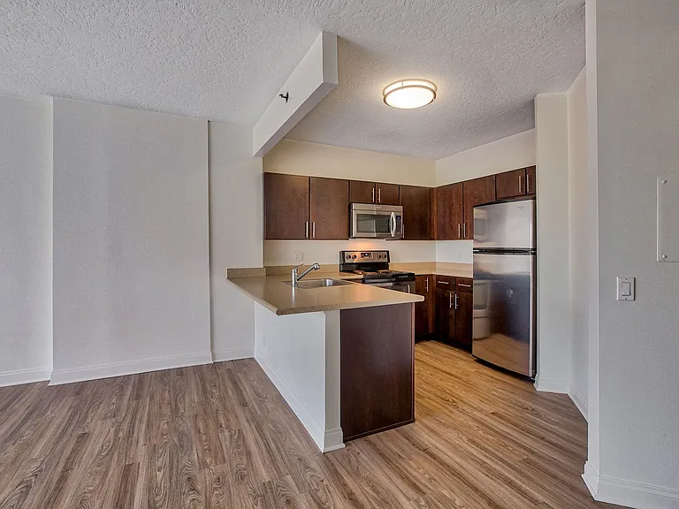 Kitchens feature a breakfast bar