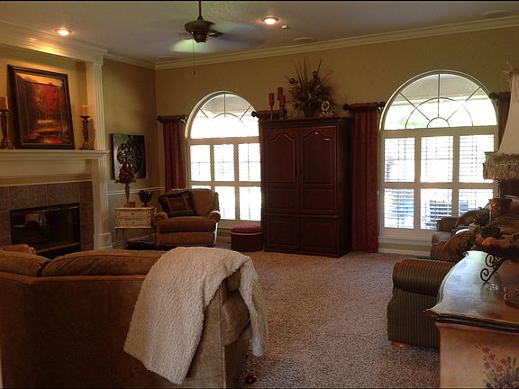 Family room with fireplace