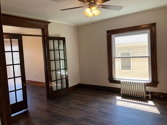 French doors leading to the bedroom.