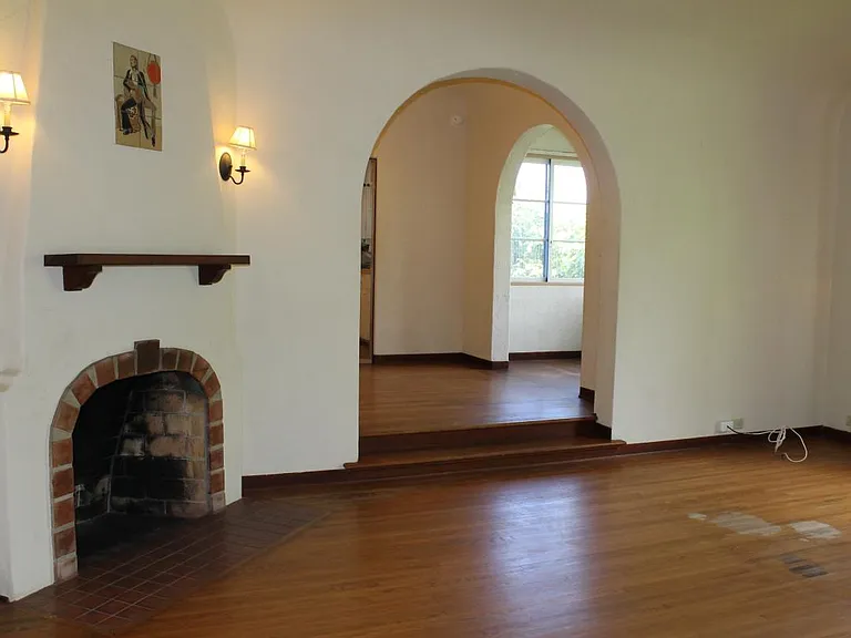 Living room looking towards dining and dining nook