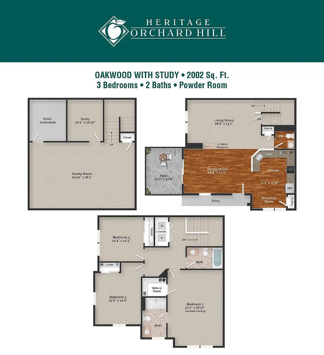 Floor plan The Oakwood (with Study)