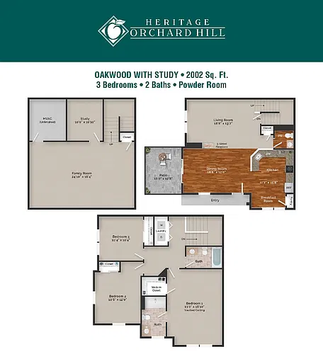 Floor plan The Oakwood (with Study)
