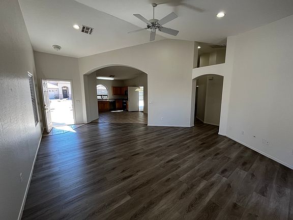 Great room looking toward front door and kitchen