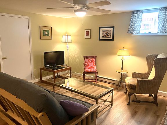 Living room area with Roku TV WiFi streaming access.