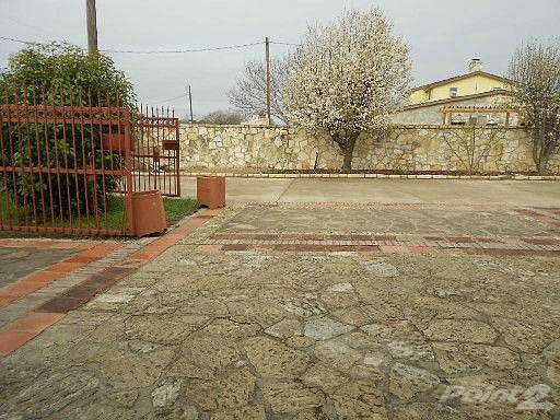 Paved and stone parking