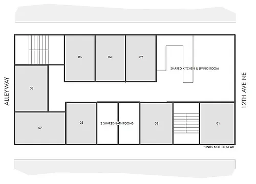Floor plan Dorm Style Room