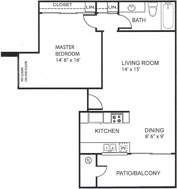 Floor plan C 765 SF Mira Crest Casa Capricorn