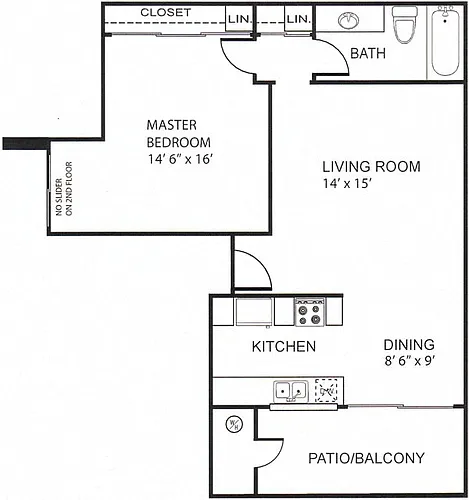 Floor plan C 765 SF Mira Crest Casa Capricorn