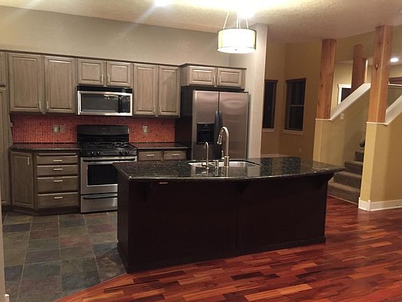 stainless kitchen and family room