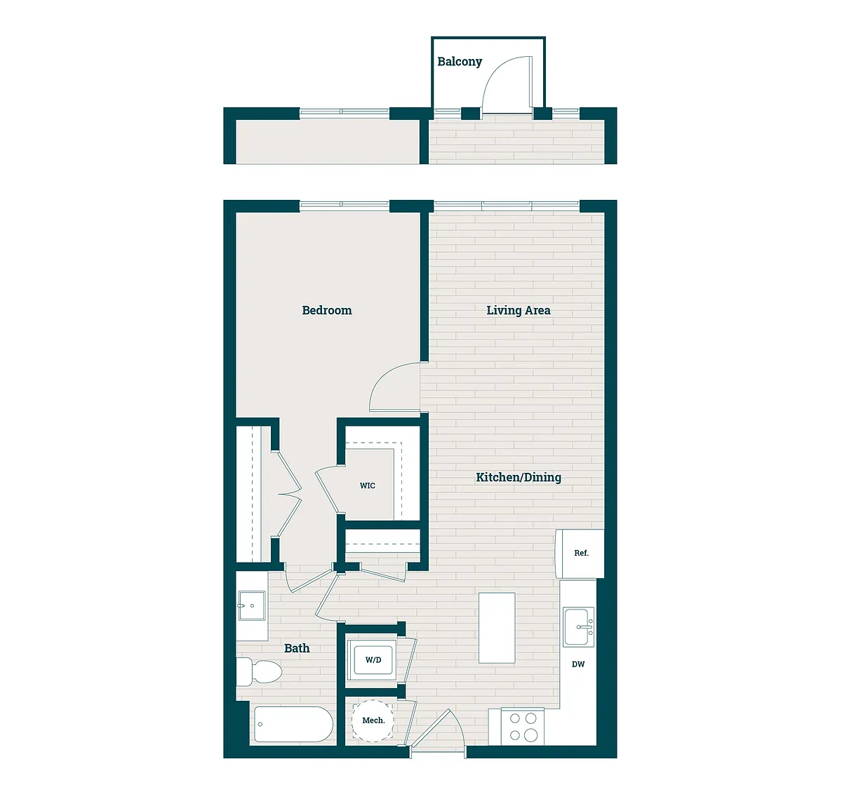 Floor plan 1BR-01