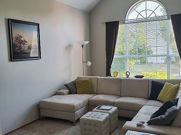 Vaulted living room