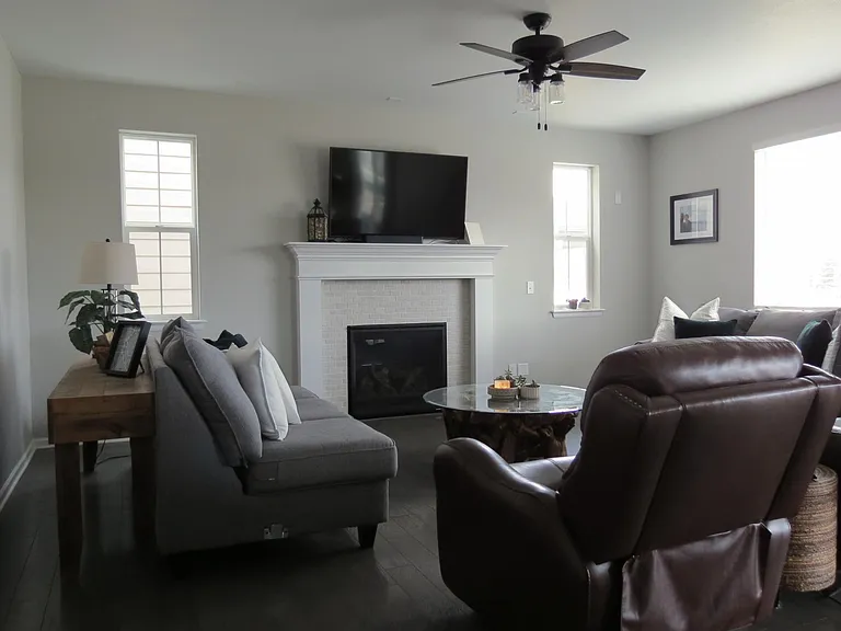 Family Room with gas fireplace