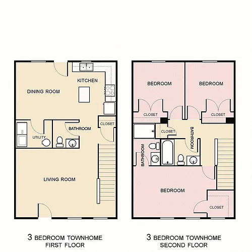 Floor plan 3 Bedroom Townhouse