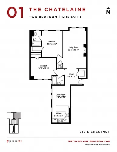 Floor plan Two Bedroom