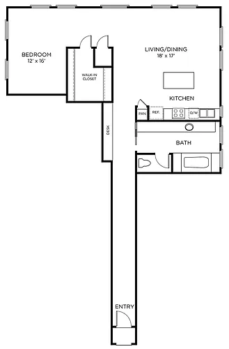 Floor plan A12 - 1X1