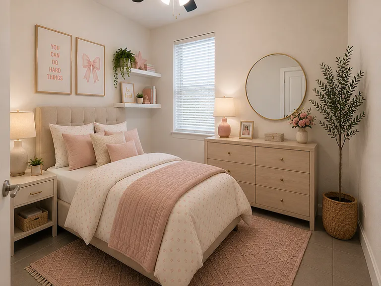 virtually staged bedroom