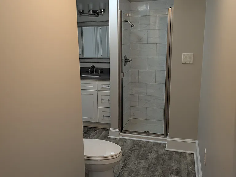 View of bathroom from bathroom entry