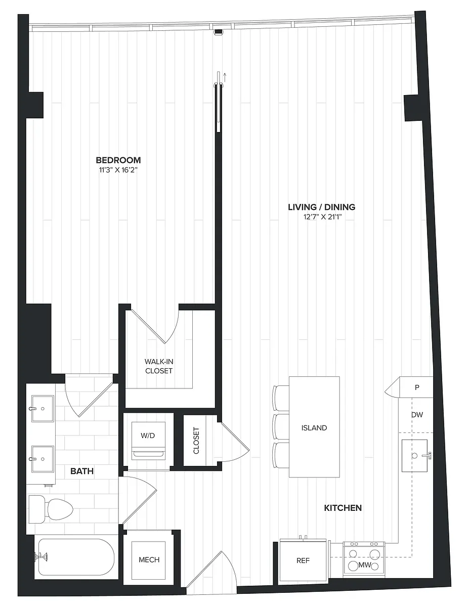 Floor plan 01BR-02B