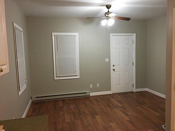 Front door and living room.
