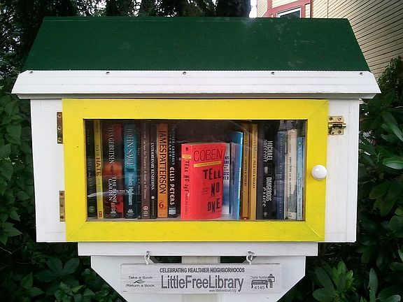 Little Free Library nearby.