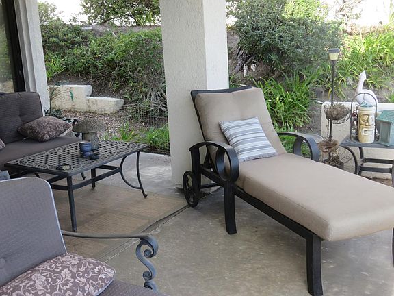 Large Patio overlooks private beach & Lake Mission Viejo