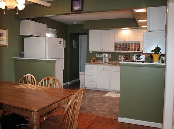 Open dining area and kitchen