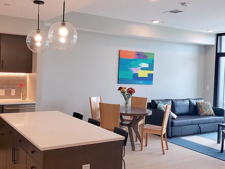 Kitchen, living and dinning area