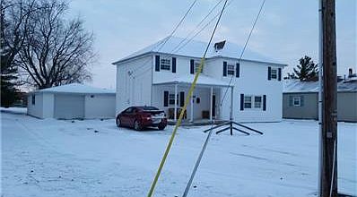 Above ground pool, cement patio for entertaining