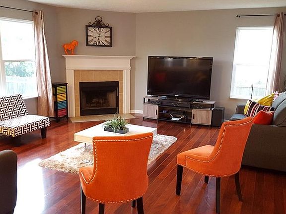 Spacious great room includes a fireplace!