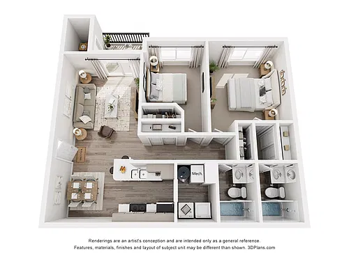 Floor plan 2B2B R