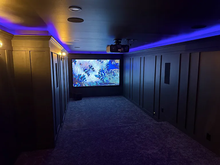 basement movie theater