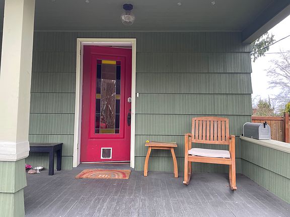 Enjoy the morning sun on the covered front porch.