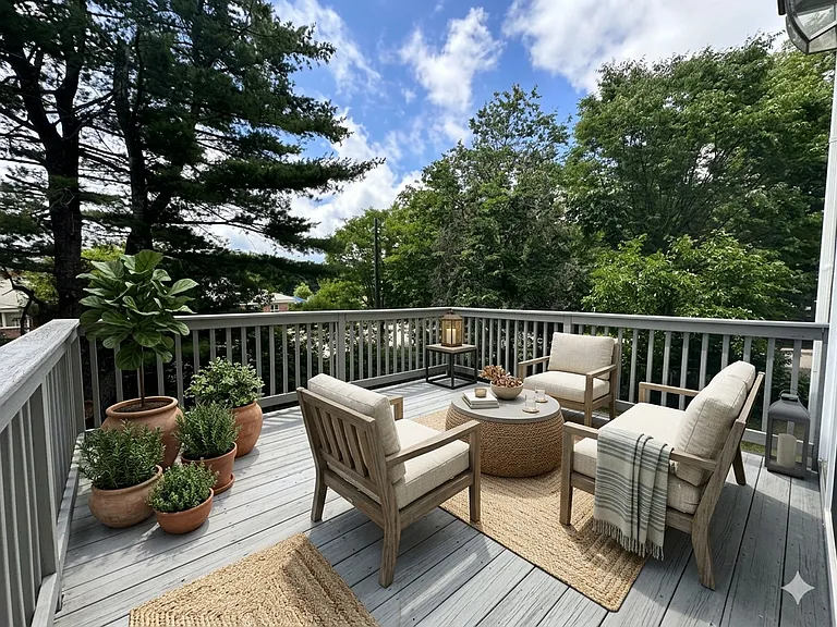 Virtually Staged. The main floor offers a formal living room with decorative fireplace, formal dining room, and cozy family room. The bright eat-in kitchen boasts stainless steel appliances, a BUILT-IN DESK, and sliders to a private deck and yard.