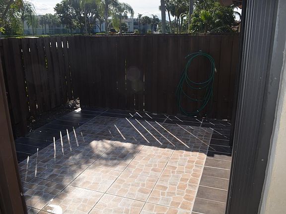 Fenced patio