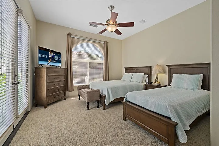 Bedroom 2 has access to front patio area.