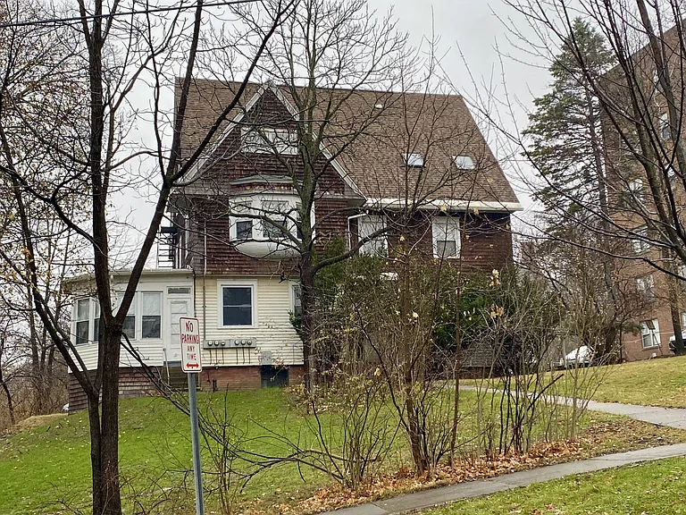 Street side view of property