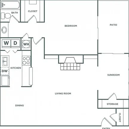 1BRL Floor Plan 1BRL Floor Plan