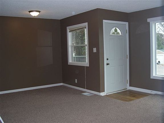 Front door going into living room