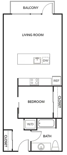 Floor plan Open 1x1 B8