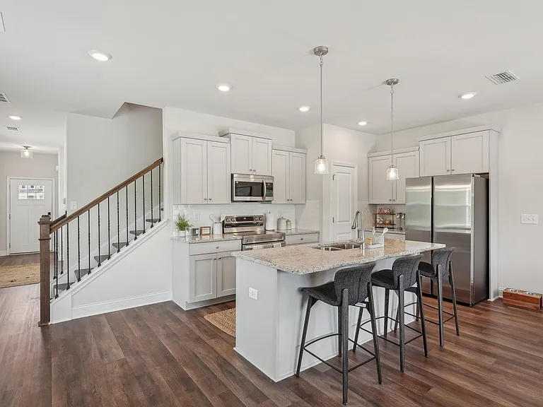 A refined living area offering a graceful view of the home's living and dining space