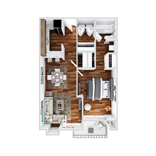 Floor plan One Bedrom One Bath
