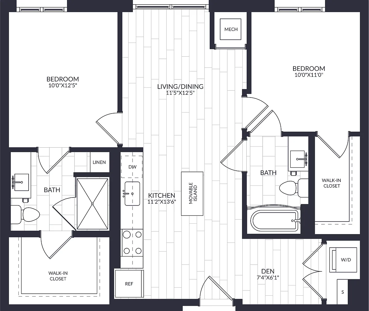 Floor plan 2 Bed/2 Bath-B2-0