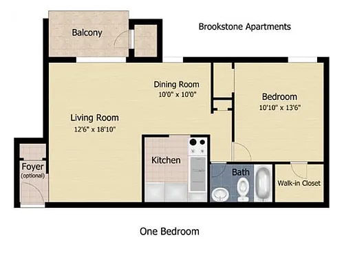 Floor plan 1 Bedroom