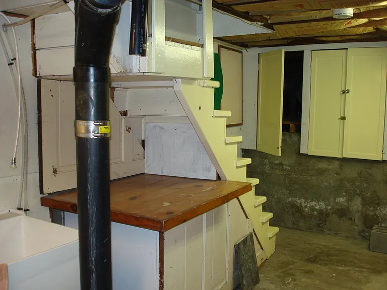 Stairway and Work Space in Basement