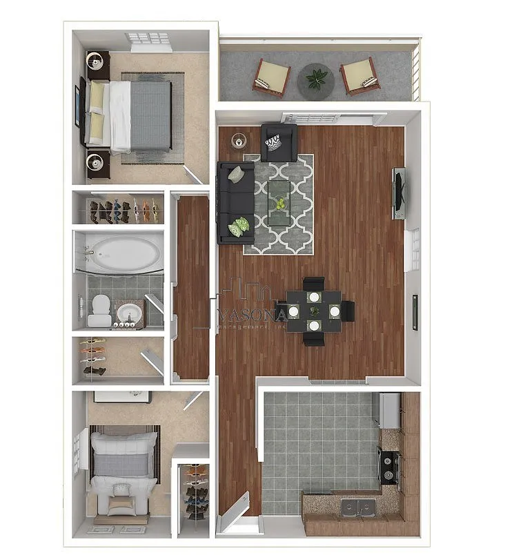 Floor plan Laguna 2x1